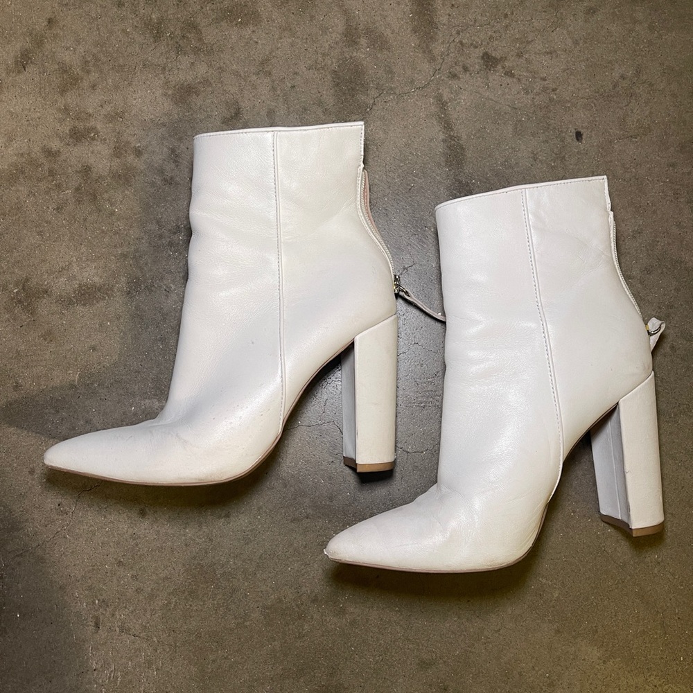 Steve Madden White Booties